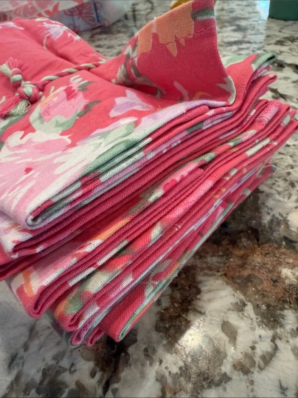 April Cornell rose pink napkins set of 12
